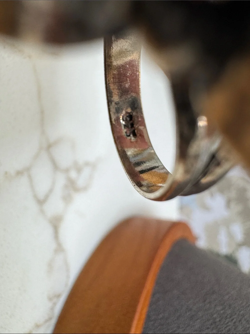 Black Teardrop Cluster Ring Sterling